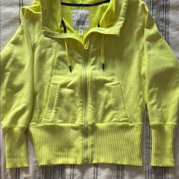 Victoria's Secret Tops - Victoria's Secret VSX Sport Bright Yellow Full Zip Hoodie Size 4